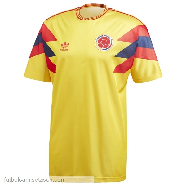 Tailandia Camiseta Colombia 1ª Retro 1990 Amarillo